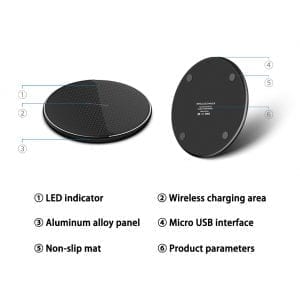 15W Fast Wireless Charger Pad - Dark M1ndz
