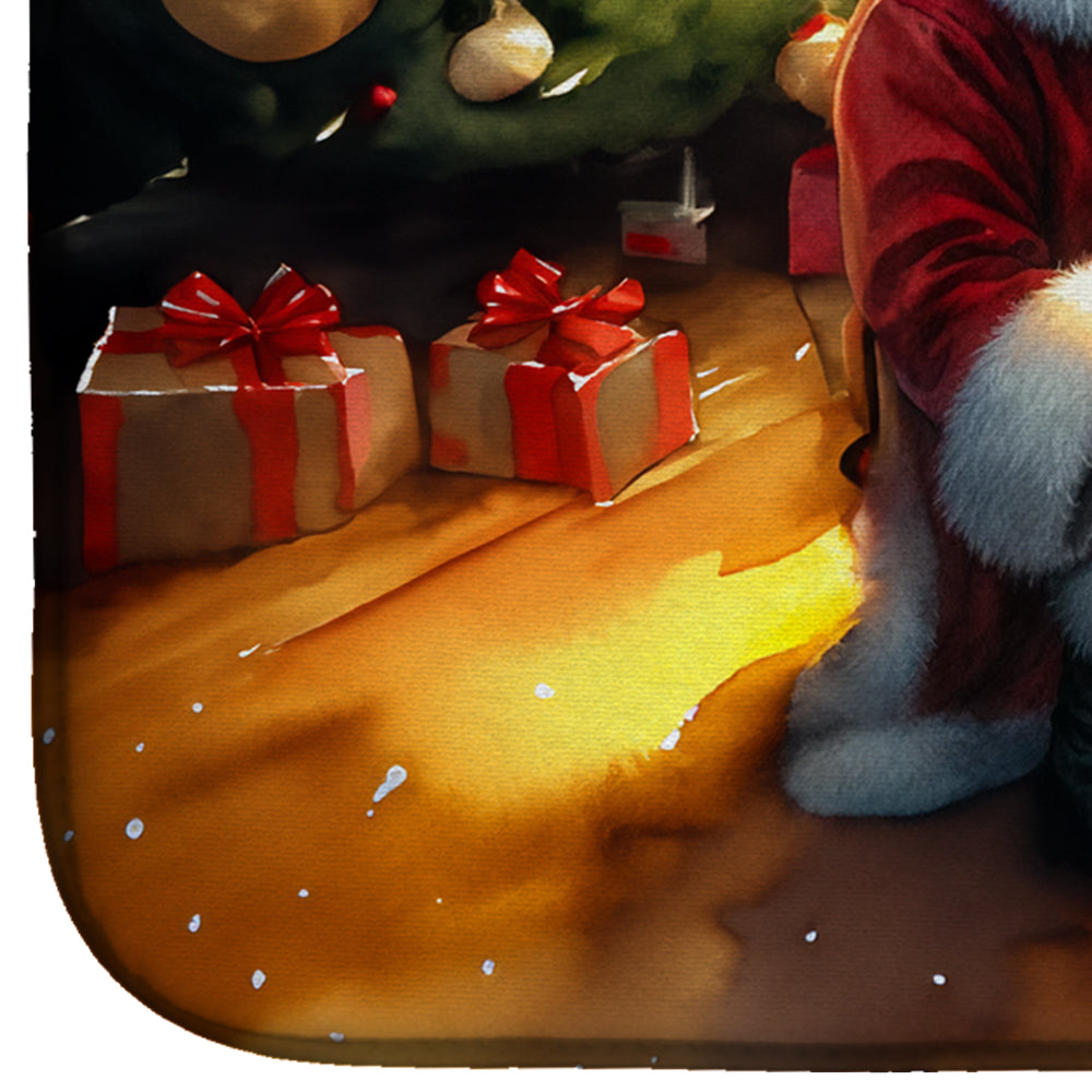 Great Dane and Santa Claus Dish Drying Mat - Dark M1ndz
