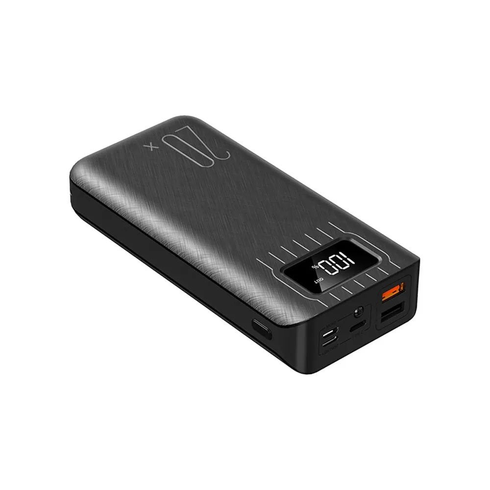 20000mAh External Battery Power Bank Dual USB With LED Flashlight - Dark M1ndz
